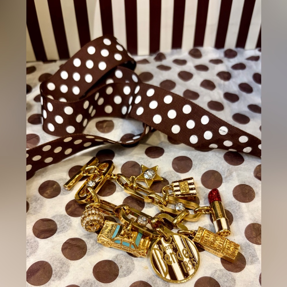 HENRI BENDEL Gold-Tone Brass Charm Bracelet. EXTREMELY RARE/HARD TO FIND - Picture 15 of 16